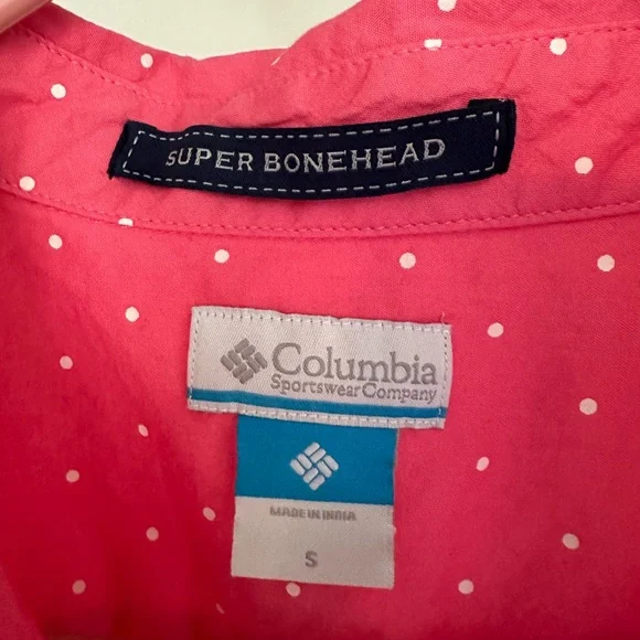 Columbia Pink Sleeveless Dress with White Dots. With pockets! - Picture 5 of 5